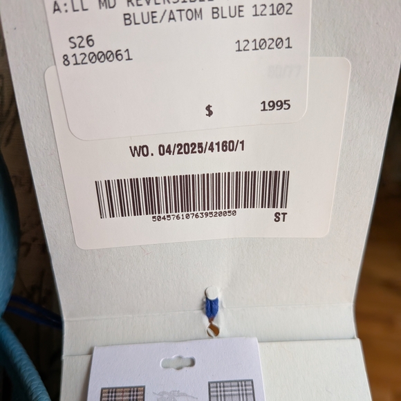 Burberry Light Blue Tote with Plaid Accent - Picture 10 of 11